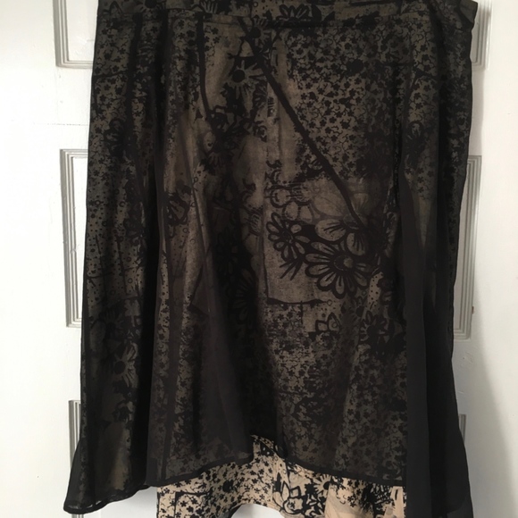 Cividini Skirt layered sheer black & cream s 12 - Picture 1 of 8